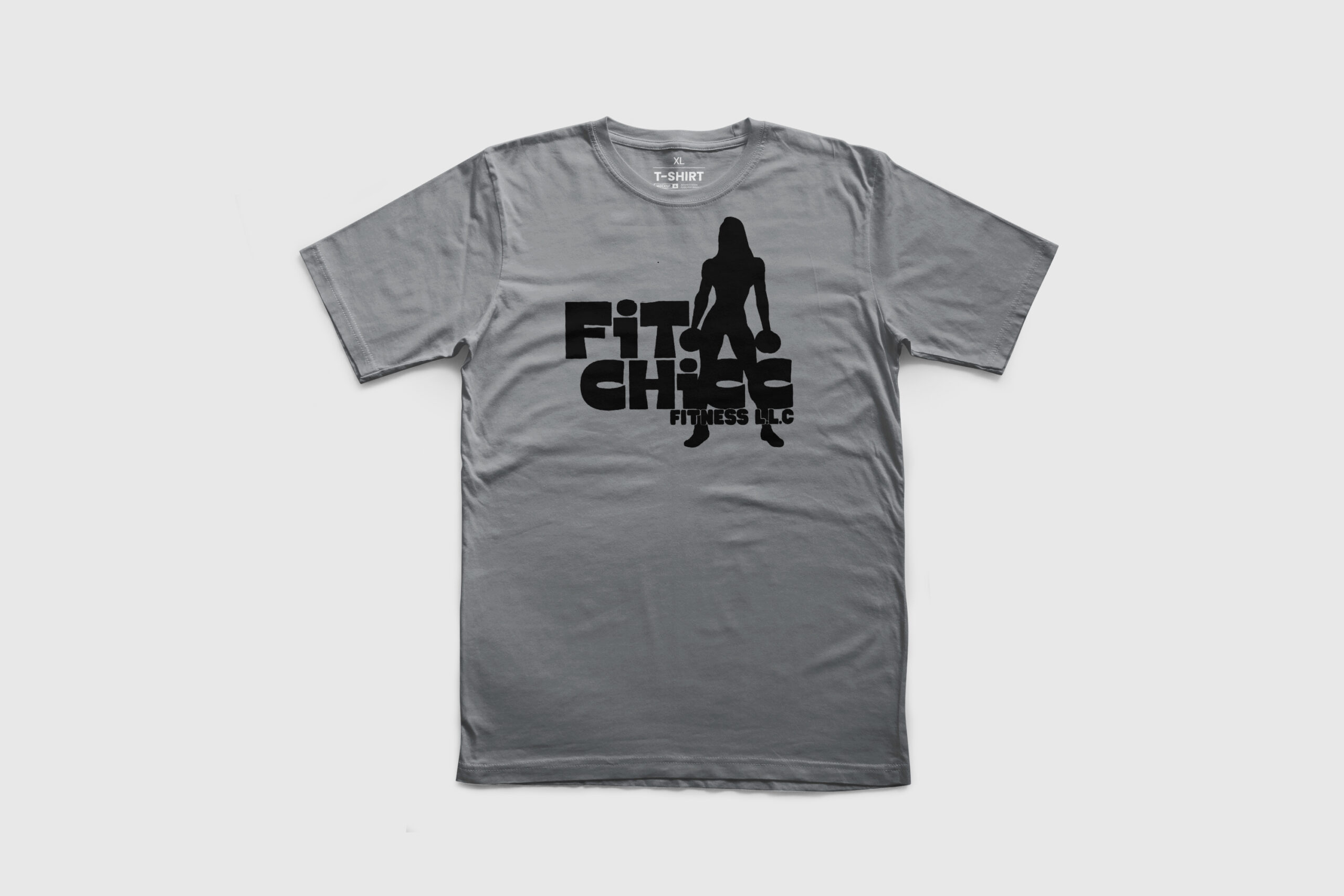 Fitchicc Fitness Black Logo T-Shirt - Image 2