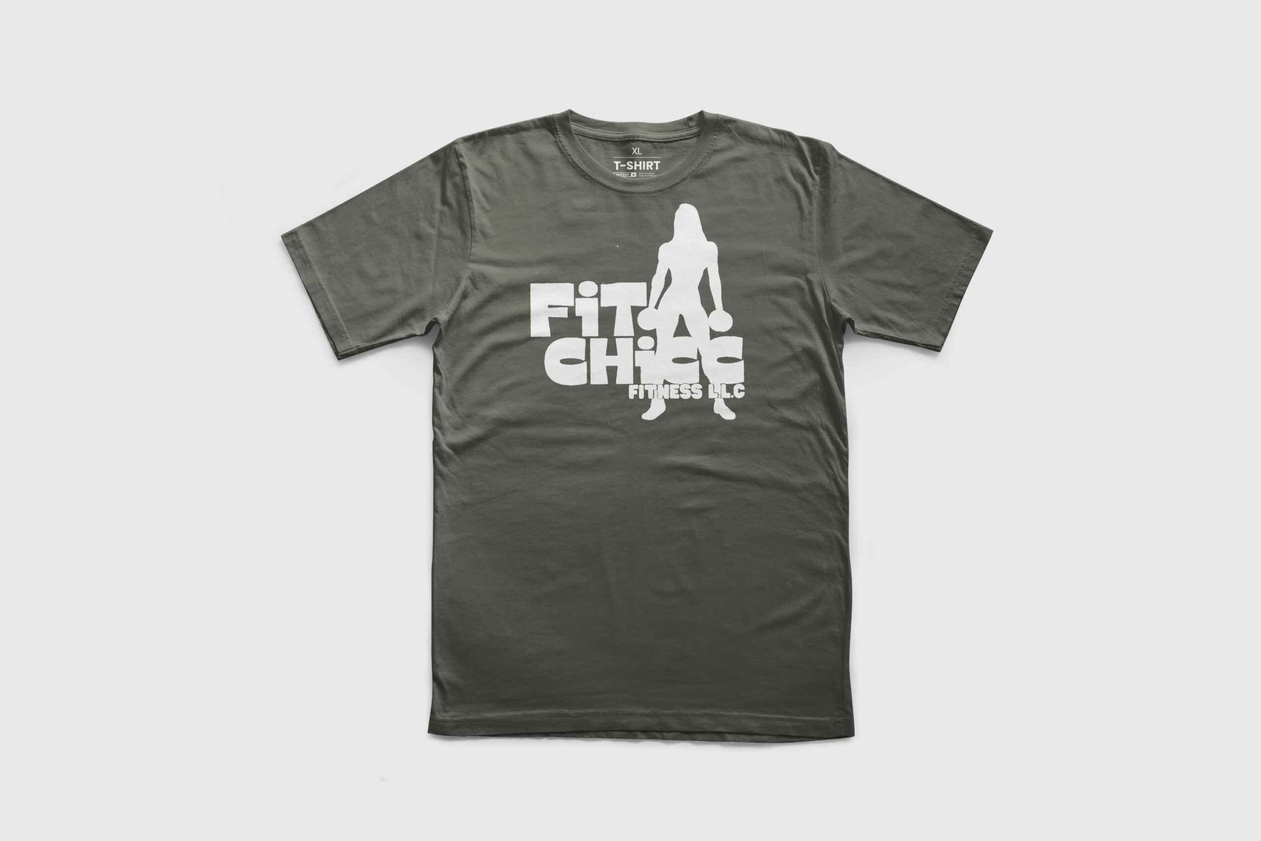 FitChicc Fitness White Logo T-Shirt - Image 2