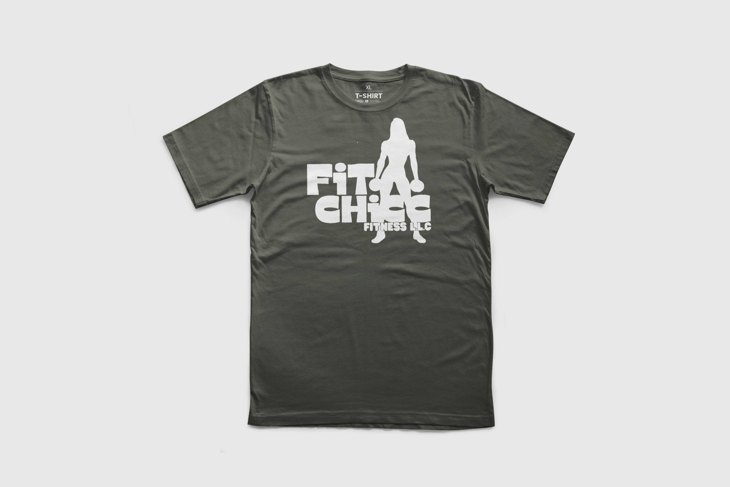 FitChicc Fitness White Logo T-Shirt - Image 3