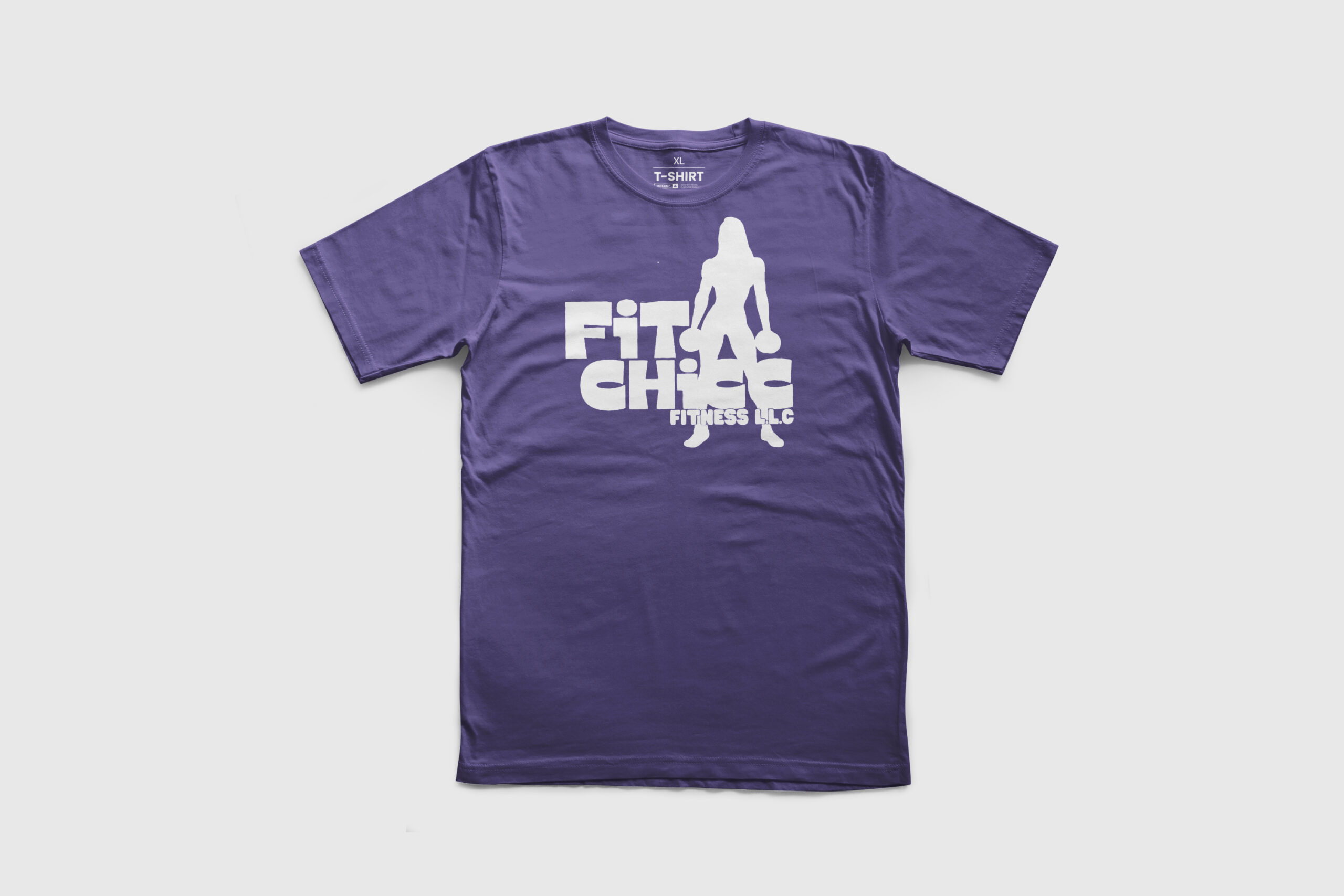 FitChicc Fitness White Logo T-Shirt - Image 4