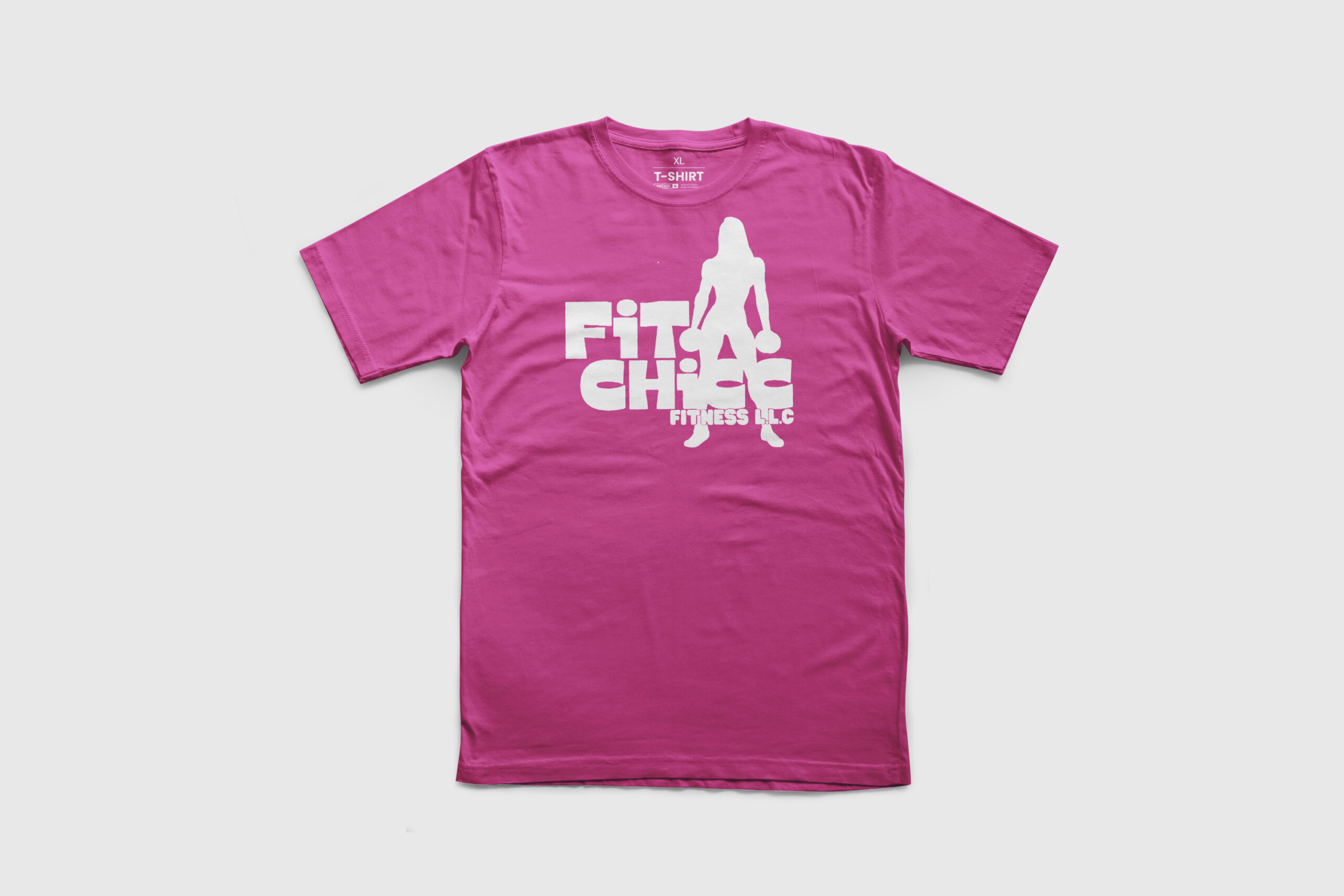 FitChicc Fitness White Logo T-Shirt - Image 5