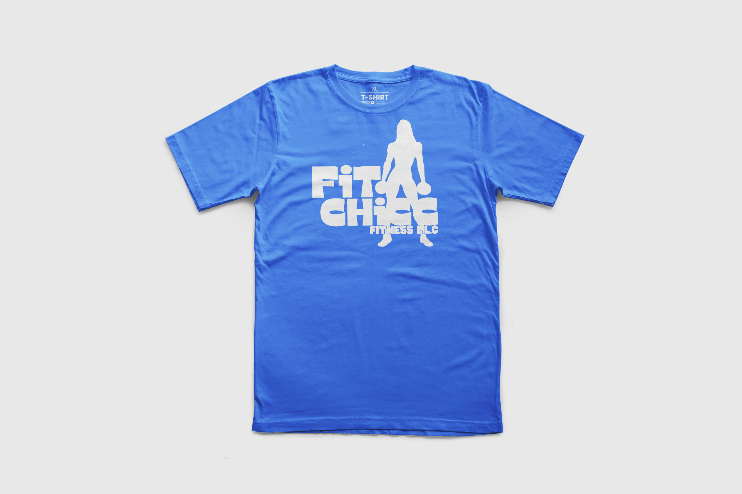 FitChicc Fitness White Logo T-Shirt - Image 6