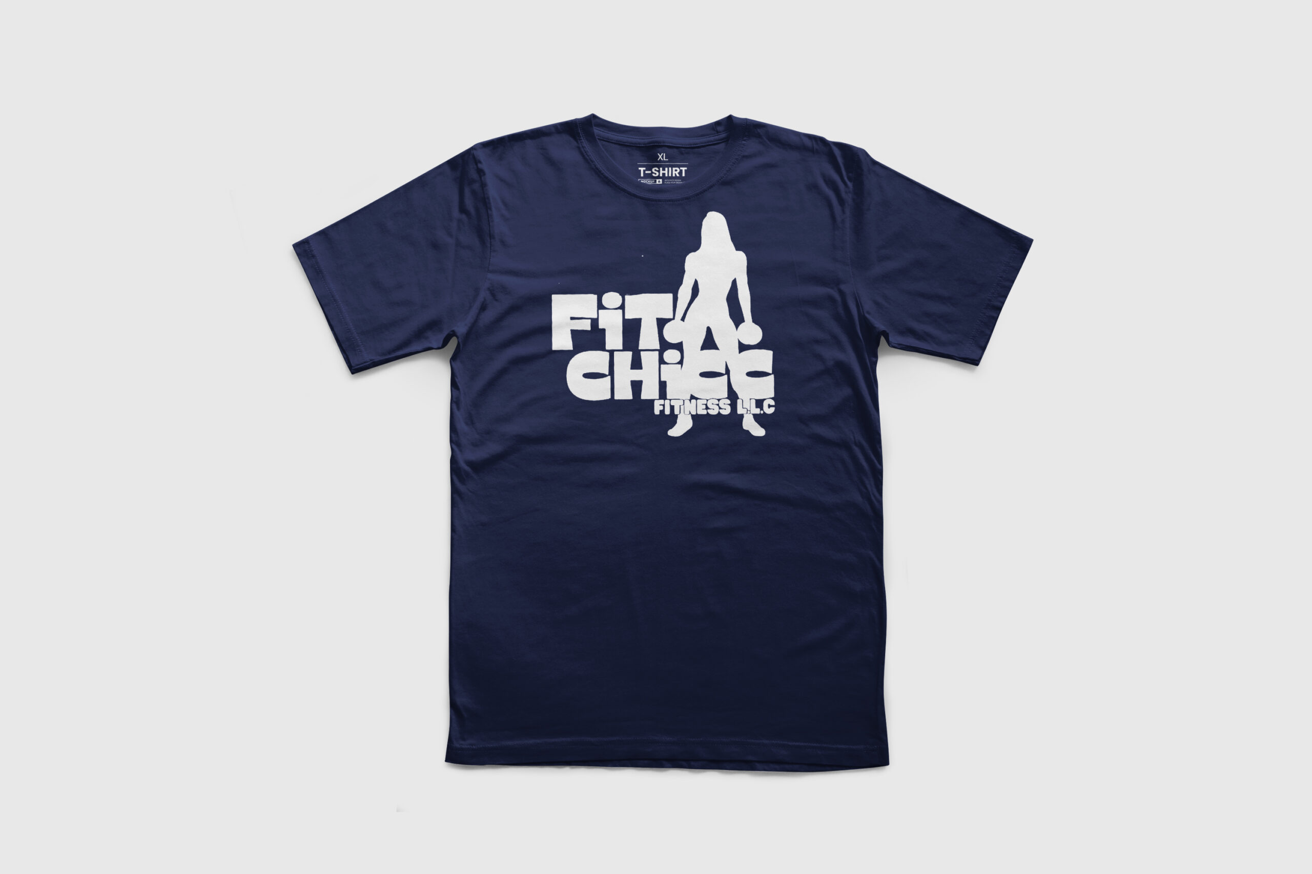 FitChicc Fitness White Logo T-Shirt - Image 7