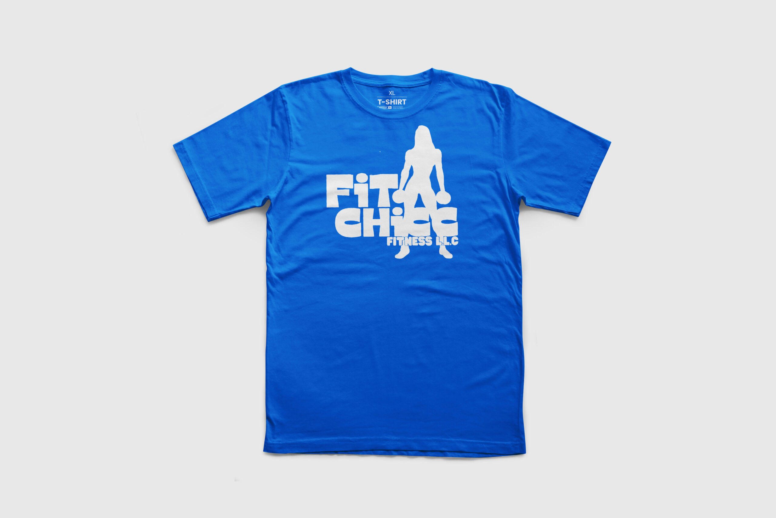 FitChicc Fitness White Logo T-Shirt - Image 8