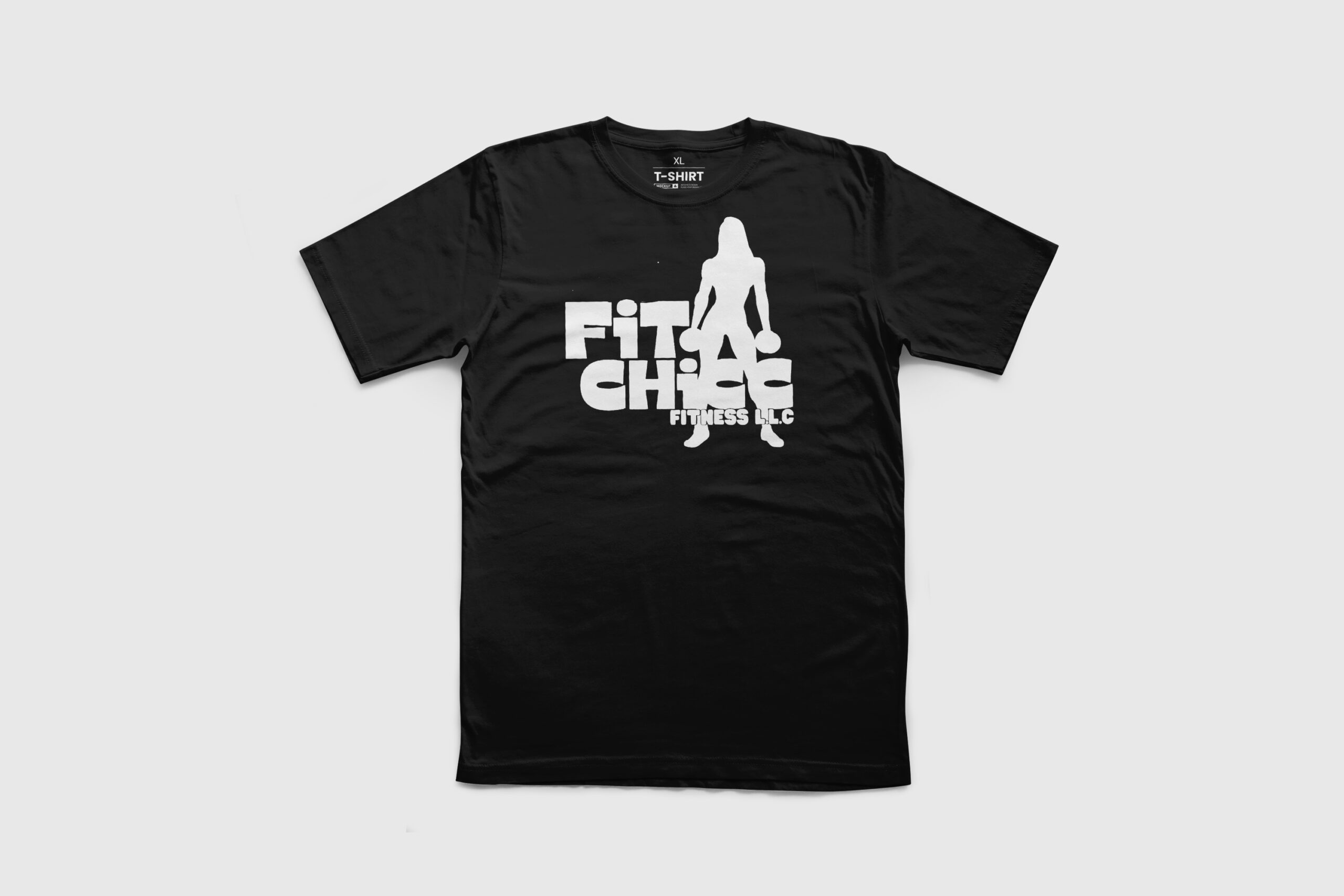 FitChicc Fitness White Logo T-Shirt